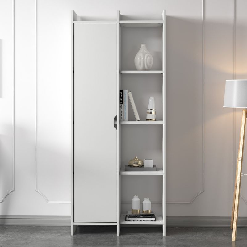 Casa si Gradina - Mobilier - Biblioteci si rafturi - Biblioteci - Biblioteca, Hanah Home, pal melaminat, alb, 70x30x180 cm - Infinity.ro