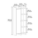 Casa si Gradina - Mobilier - Biblioteci si rafturi - Biblioteci - Biblioteca, Hanah Home, pal melaminat, alb, 70x30x180 cm - Infinity.ro