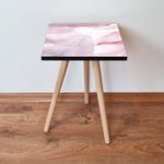 Casa si Gradina - Mobilier - Mese si birouri - Masute de cafea - Masuta de cafea, Hanah Home, mdf, roz si alb, 35x35x42 cm - Infinity.ro