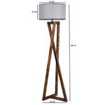 Casa si Gradina - Corpuri si surse de iluminat - Veioze si lampi - Lampadare - Lampadar, Opviq, lemn, maro gri, 150 cm - Infinity.ro