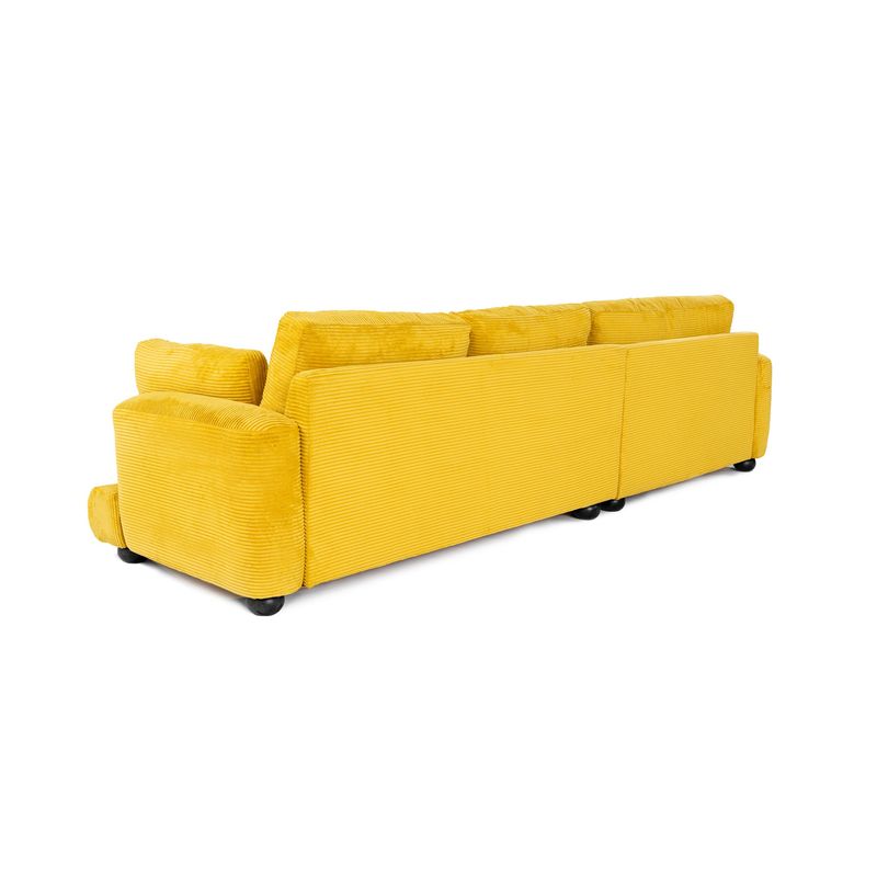 Casa si Gradina - Mobilier - Canapele si coltare - Coltare - Coltar, Hanah Home, lemn fag si pal, verde masliniu, 330x105x90 cm - Infinity.ro