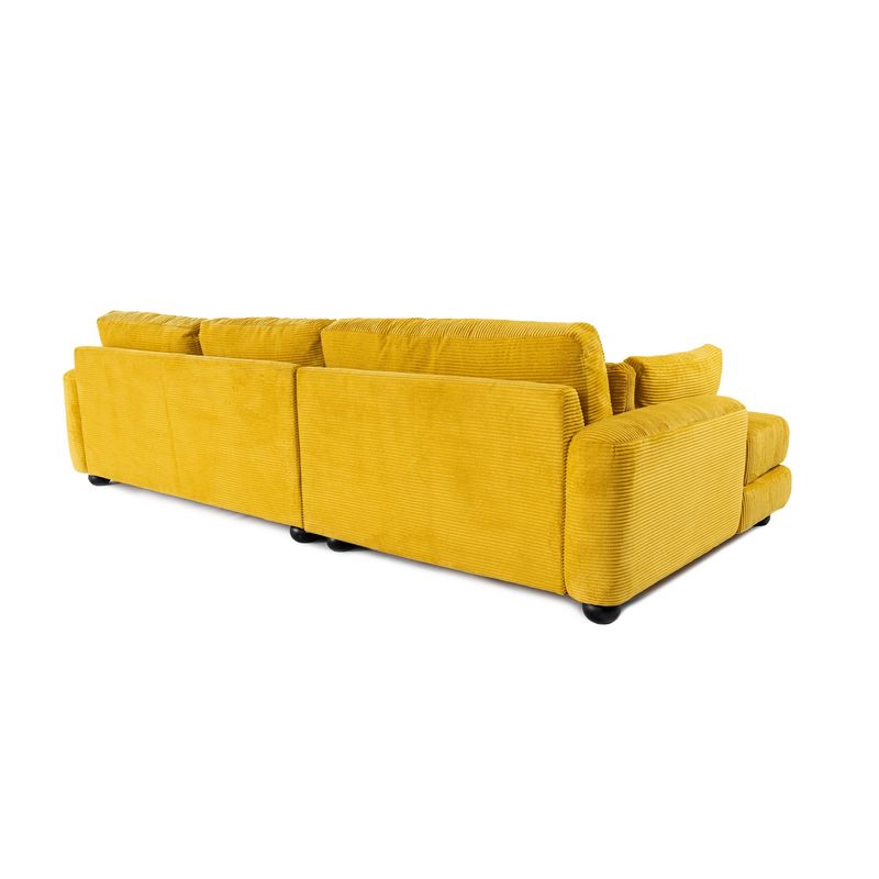 Casa si Gradina - Mobilier - Canapele si coltare - Coltare - Coltar, Hanah Home, lemn fag si pal, verde masliniu, 330x105x90 cm - Infinity.ro