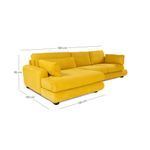 Casa si Gradina - Mobilier - Canapele si coltare - Coltare - Coltar, Hanah Home, lemn fag si pal, verde masliniu, 330x105x90 cm - Infinity.ro