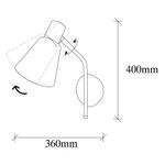 Casa si Gradina - Corpuri si surse de iluminat - Plafoniere, aplice si spoturi - Aplica, Opviq, metal, negru auriu, 14x36x40 cm - Infinity.ro