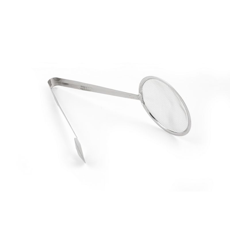 Casa si Gradina - Bucatarie si vesela - Ustensile bucatarie - Polonice, linguri si clesti de bucatarie - Cleste cu strecuratoare, Hermia, inox, multicolor, 29 cm, diametru strecuratoare 10 cm - Infinity.ro