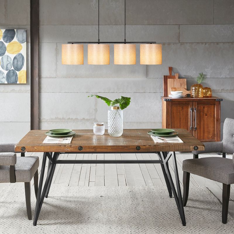 Casa si Gradina - Corpuri si surse de iluminat - Lustre si pendule - Lustra, Opviq, metal, negru crem, 110x25 cm, inaltime reglabila - Infinity.ro