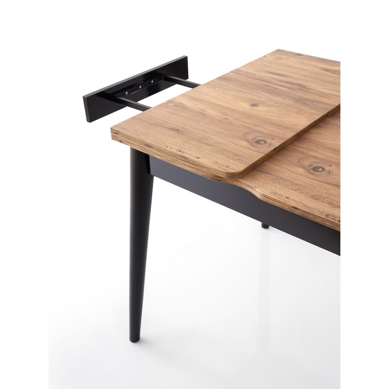 Casa si Gradina - Mobilier - Mese si birouri - Mese bucatarie si dining - Masa extensibila, Hanah Home, PAL melaminat, pin atlantic, 80x80x75 cm, extensibila la 160 cm - Infinity.ro