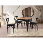 Casa si Gradina - Mobilier - Mese si birouri - Mese bucatarie si dining - Masa extensibila, Hanah Home, PAL melaminat, pin atlantic, 80x80x75 cm, extensibila la 160 cm - Infinity.ro