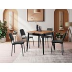 Casa si Gradina - Mobilier - Mese si birouri - Mese bucatarie si dining - Masa extensibila, Hanah Home, PAL melaminat, pin atlantic, 80x80x75 cm, extensibila la 160 cm - Infinity.ro