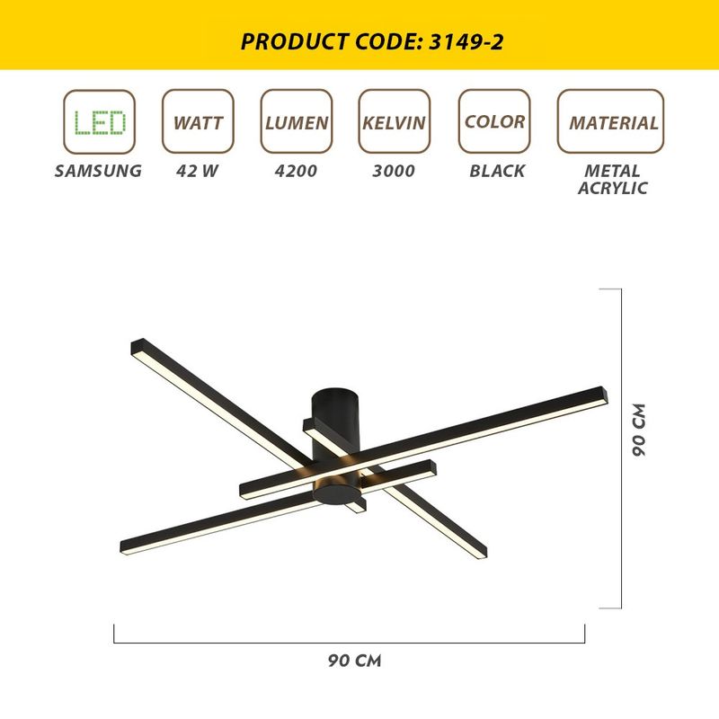 Casa si Gradina - Corpuri si surse de iluminat - Lustre si pendule - Lustra, Opviq, metal, negru, 9x9x18 cm - Infinity.ro