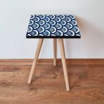 Casa si Gradina - Mobilier - Mese si birouri - Masute de cafea - Masuta de cafea, Hanah Home, mdf, albastru, albastru marin, alb, 35x35x42 cm - Infinity.ro