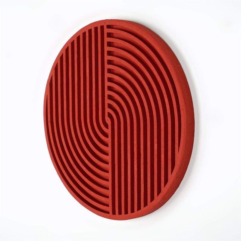 Casa si Gradina - Decoratiuni - Decoratiuni perete - Accesoriu decorativ de perete, Wallxpert, lemn de molid, rosu, 33x33x2 cm - Infinity.ro