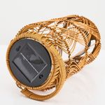 Casa si Gradina - Corpuri si surse de iluminat - Veioze si lampi - Lampadare - Lampadar, Opviq, ratan, stejar si negru, 23x45 cm, solar - Infinity.ro