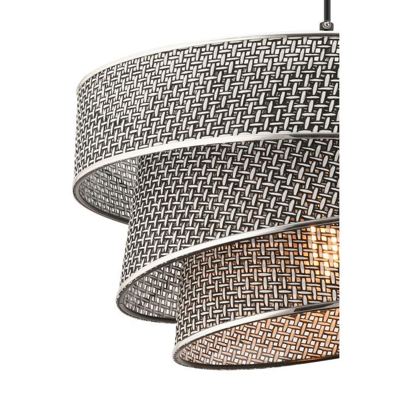 Casa si Gradina - Corpuri si surse de iluminat - Lustre si pendule - Lustra, Opviq, corp metalic, gri, abajur bumbac, 40x40x72 cm - Infinity.ro