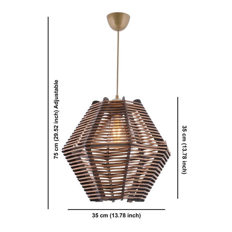 Casa si Gradina - Corpuri si surse de iluminat - Lustre si pendule - Lustra, Opviq, lemn, maro, 35x35x75 cm - Infinity.ro
