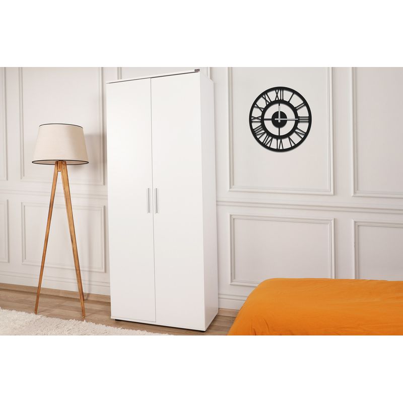 Casa si Gradina - Mobilier - Dulapuri si sifoniere - Dulapuri pantofi - Dulap pantofi, Hanah Home, pal melaminat, alb, 76x36x187 cm - Infinity.ro