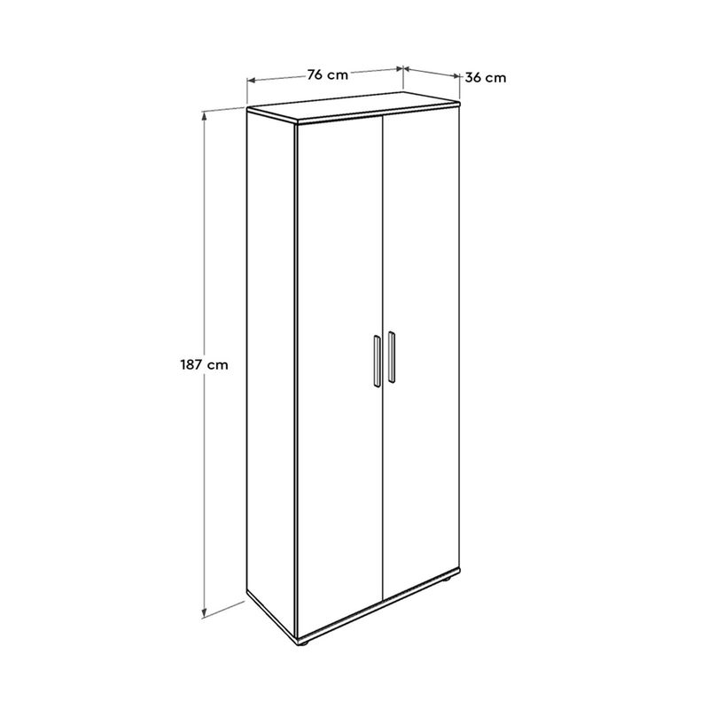Casa si Gradina - Mobilier - Dulapuri si sifoniere - Dulapuri pantofi - Dulap pantofi, Hanah Home, pal melaminat, alb, 76x36x187 cm - Infinity.ro