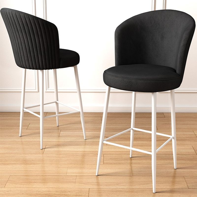 Casa si Gradina - Mobilier - Scaune si fotolii - Tabureti - Set tabureti bar, Hanah Home, metal, negru alb, 46x40x102 cm, 4 bucati - Infinity.ro