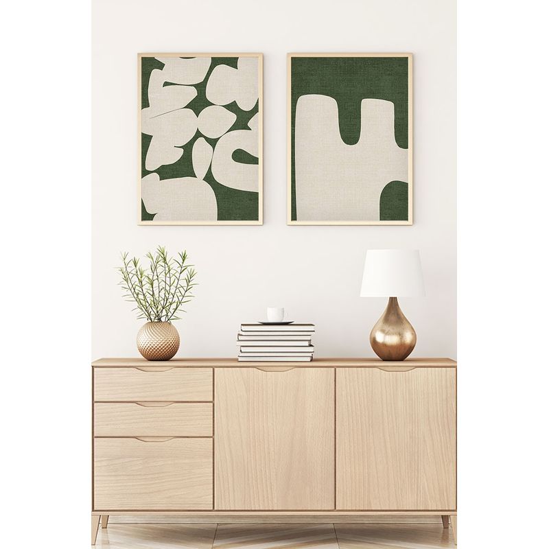Casa si Gradina - Decoratiuni - Tablouri - Tablou decorativ cu rama, Wallxpert, mdf, multicolor, 50x70 cm, set 2 bucati, 693BSE1489 - Infinity.ro