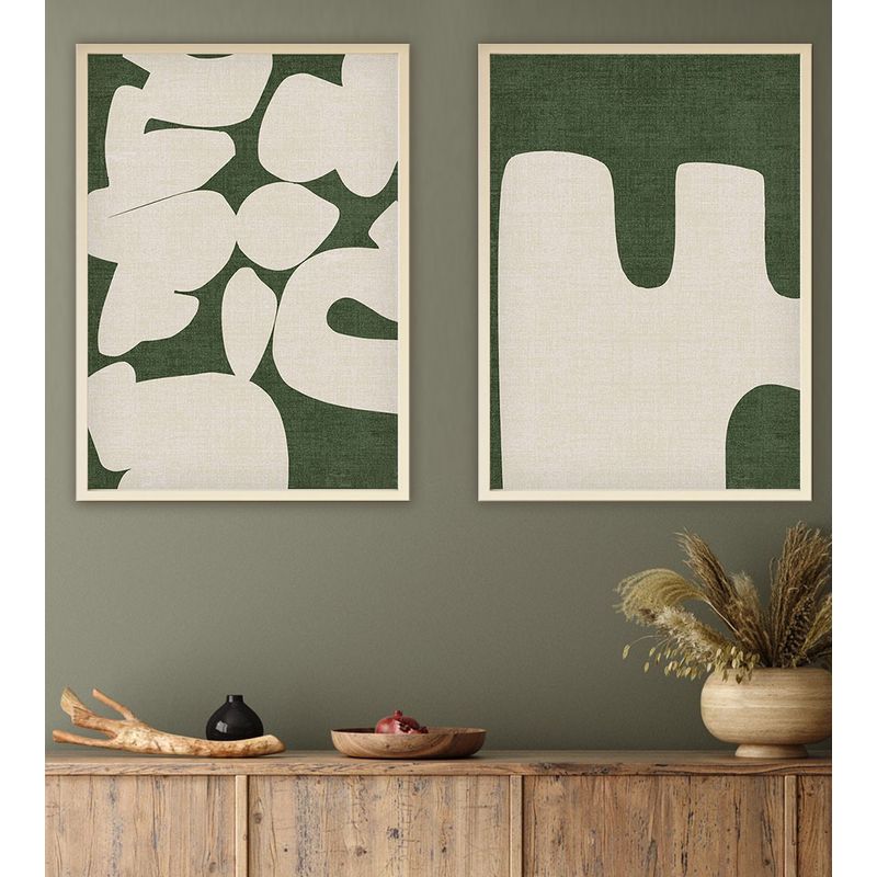 Casa si Gradina - Decoratiuni - Tablouri - Tablou decorativ cu rama, Wallxpert, mdf, multicolor, 50x70 cm, set 2 bucati, 693BSE1489 - Infinity.ro