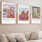Casa si Gradina - Decoratiuni - Tablouri - Tablou decorativ cu rama, Wallxpert, mdf si lemn masiv, multicolor, 50x70 cm, set 3 piese, 693BSE1974 - Infinity.ro