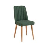 Casa si Gradina - Mobilier - Seturi de mobilier - Seturi mese si scaune - Set masa extensibila si scaune, Hanah Home, pal melaminat, pin atlantic, alb, verde, 120x75x77 cm - Infinity.ro