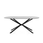Casa si Gradina - Mobilier - Mese si birouri - Mese bucatarie si dining - Masa dining, Hanah Home, mdf, gri deschis, 180x90x79 cm - Infinity.ro