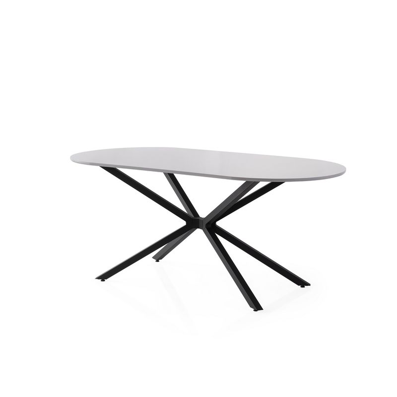 Casa si Gradina - Mobilier - Mese si birouri - Mese bucatarie si dining - Masa dining, Hanah Home, mdf, gri deschis, 180x90x79 cm - Infinity.ro