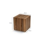 Casa si Gradina - Mobilier - Mese si birouri - Mese living - Masa laterala, Hanah Home, mdf, nuc, 45x45x50 cm - Infinity.ro