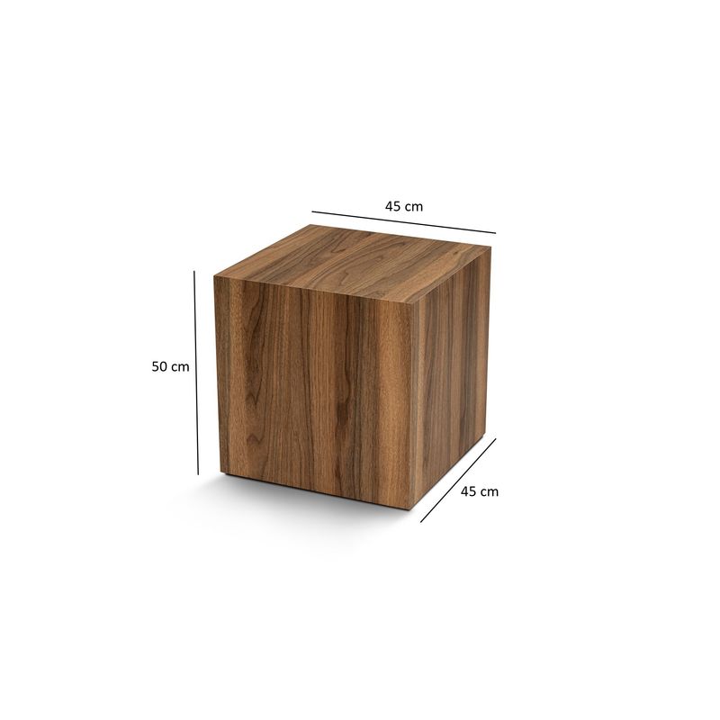 Casa si Gradina - Mobilier - Mese si birouri - Mese living - Masa laterala, Hanah Home, mdf, nuc, 45x45x50 cm - Infinity.ro