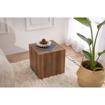 Casa si Gradina - Mobilier - Mese si birouri - Mese living - Masa laterala, Hanah Home, mdf, nuc, 45x45x50 cm - Infinity.ro