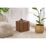 Casa si Gradina - Mobilier - Mese si birouri - Mese living - Masa laterala, Hanah Home, mdf, nuc, 45x45x50 cm - Infinity.ro