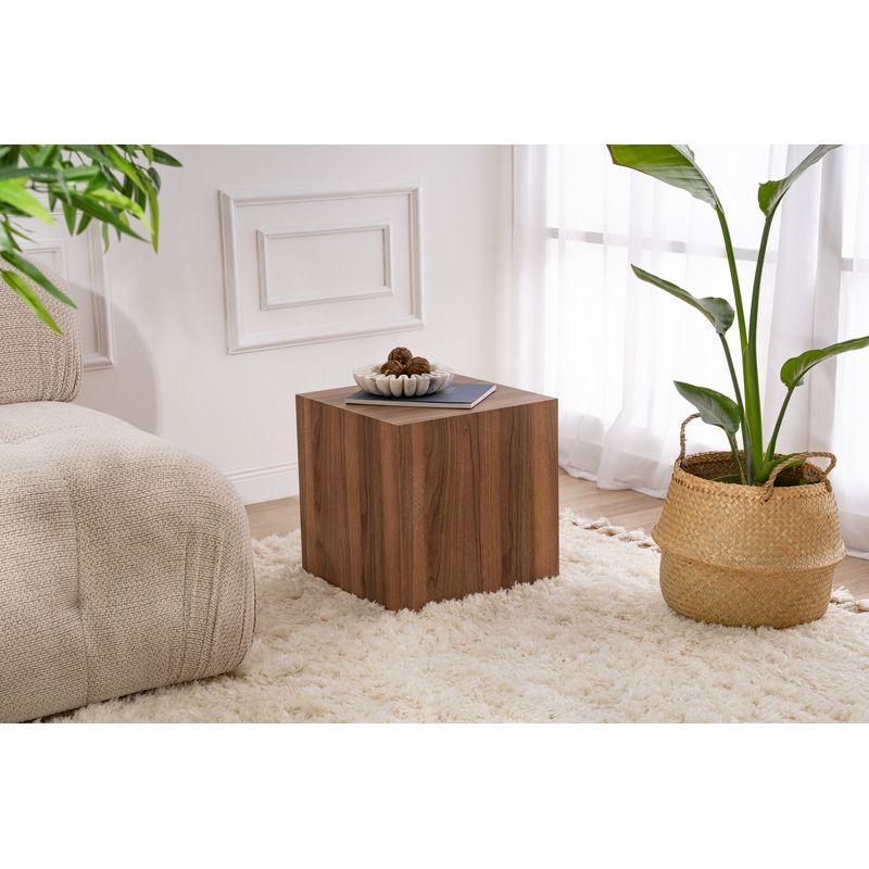 Casa si Gradina - Mobilier - Mese si birouri - Mese living - Masa laterala, Hanah Home, mdf, nuc, 45x45x50 cm - Infinity.ro