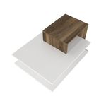 Casa si Gradina - Mobilier - Mese si birouri - Masute de cafea - Masuta de cafea, Hanah Home, pal melaminat, alb si nuc, 84.8x60x43.6 cm - Infinity.ro