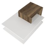 Casa si Gradina - Mobilier - Mese si birouri - Masute de cafea - Masuta de cafea, Hanah Home, pal melaminat, alb si nuc, 84.8x60x43.6 cm - Infinity.ro