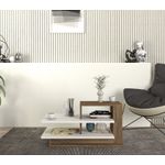 Casa si Gradina - Mobilier - Mese si birouri - Masute de cafea - Masuta de cafea, Hanah Home, pal melaminat, alb si nuc, 84.8x60x43.6 cm - Infinity.ro