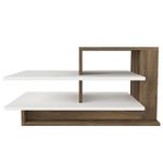 Casa si Gradina - Mobilier - Mese si birouri - Masute de cafea - Masuta de cafea, Hanah Home, pal melaminat, alb si nuc, 84.8x60x43.6 cm - Infinity.ro