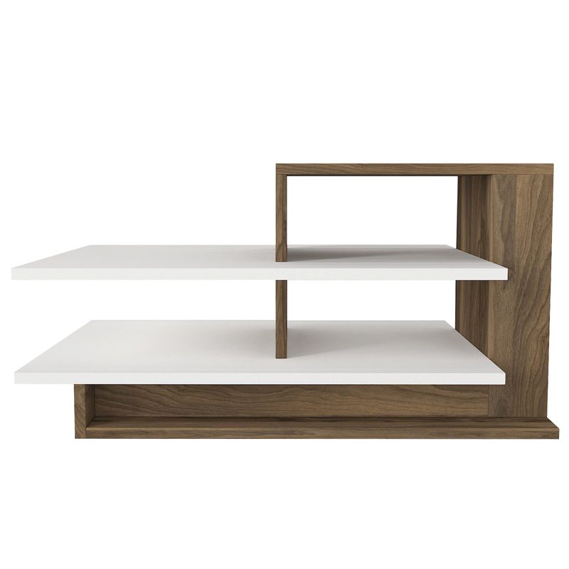 Casa si Gradina - Mobilier - Mese si birouri - Masute de cafea - Masuta de cafea, Hanah Home, pal melaminat, alb si nuc, 84.8x60x43.6 cm - Infinity.ro