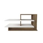 Casa si Gradina - Mobilier - Mese si birouri - Masute de cafea - Masuta de cafea, Hanah Home, pal melaminat, alb si nuc, 84.8x60x43.6 cm - Infinity.ro