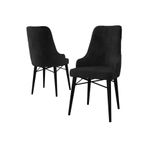 Casa si Gradina - Mobilier - Scaune si fotolii - Scaune - Set scaune, Hanah Home, metal, negru, 46x42x95 cm, 6 piese - Infinity.ro