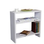 Casa si Gradina - Mobilier - Mese si birouri - Mese living - Masa laterala, Hanah Home, panou aglomerat melaminat, alb, 51x49x17.5 cm - Infinity.ro