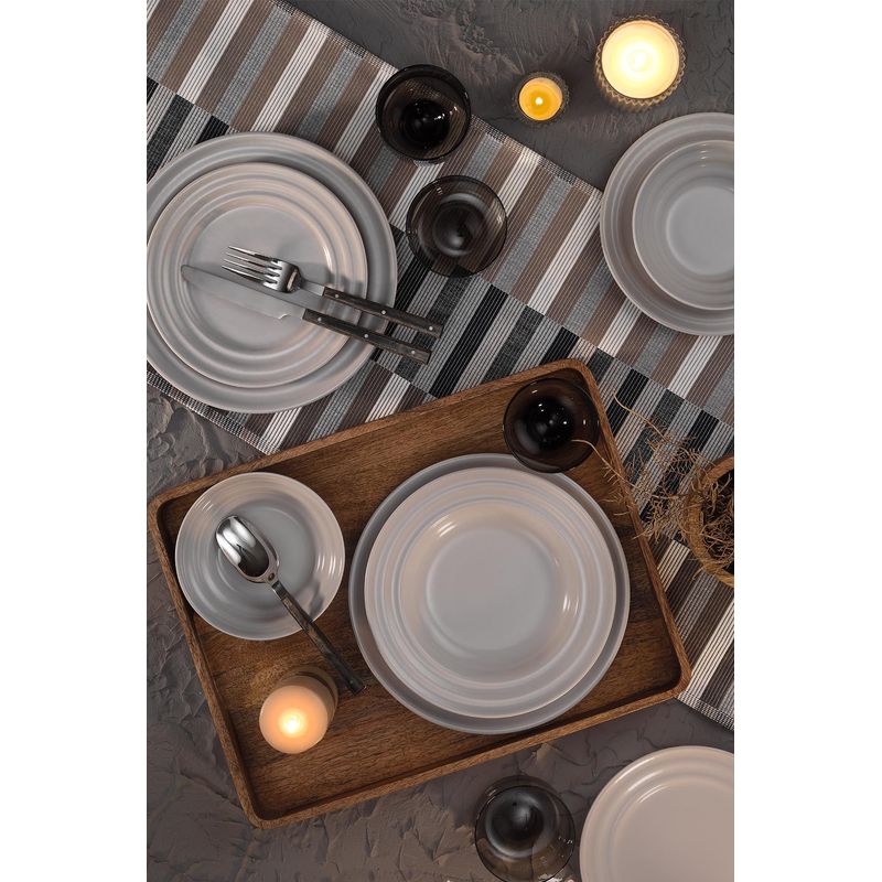 Casa si Gradina - Bucatarie si vesela - Vesela si tacamuri - Servicii de masa - Serviciu de masa 24 piese, Hermia, portelan, bej - Infinity.ro