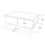 Casa si Gradina - Mobilier - Mese si birouri - Masute de cafea - Masuta de cafea, Hanah Home, pal melaminat, argintiu antracit, 90x60x31.6 cm - Infinity.ro
