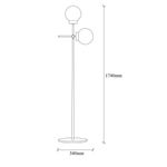 Casa si Gradina - Corpuri si surse de iluminat - Veioze si lampi - Lampadare - Lampadar, Opviq, metal, negru, 34x15x174 cm - Infinity.ro