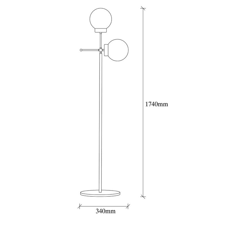 Casa si Gradina - Corpuri si surse de iluminat - Veioze si lampi - Lampadare - Lampadar, Opviq, metal, negru, 34x15x174 cm - Infinity.ro