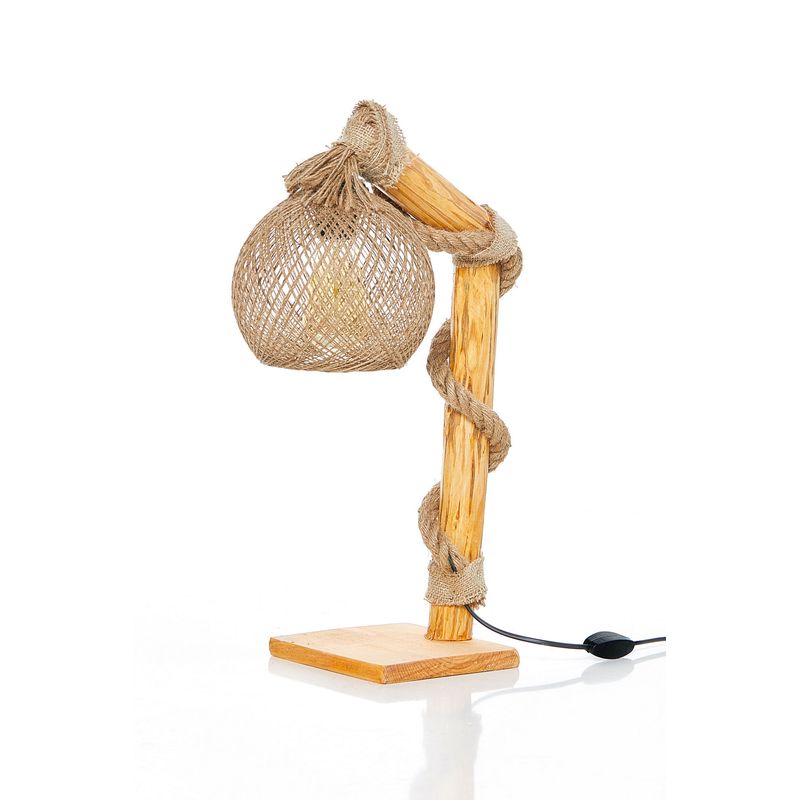 Casa si Gradina - Corpuri si surse de iluminat - Veioze si lampi - Lampadare - Lampadar, Opviq, lemn, natural, inaltime 50 cm - Infinity.ro