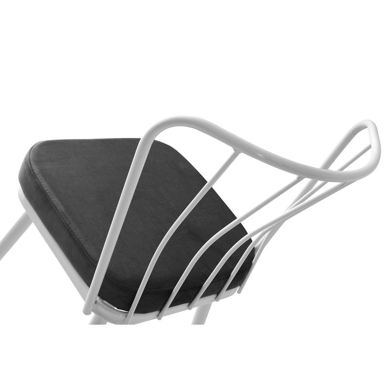 Casa si Gradina - Mobilier - Scaune si fotolii - Scaune - Set scaune, Hanah Home, metal, catifea, alb, 43x42x82 cm - Infinity.ro