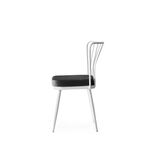 Casa si Gradina - Mobilier - Scaune si fotolii - Scaune - Set scaune, Hanah Home, metal, catifea, alb, 43x42x82 cm - Infinity.ro