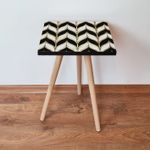 Casa si Gradina - Mobilier - Mese si birouri - Mese living - Masa laterala, Hanah Home, mdf, negru alb auriu, 35x35x42 cm - Infinity.ro