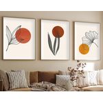 Casa si Gradina - Decoratiuni - Tablouri - Tablou decorativ cu rama, Wallxpert, mdf si lemn masiv, multicolor, 50x70 cm, set 3 piese, 693BSE1542 - Infinity.ro
